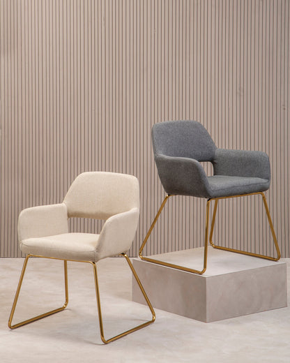 Richmond Grey and Gold Dining Chair