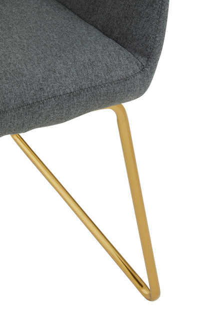 Richmond Grey and Gold Dining Chair