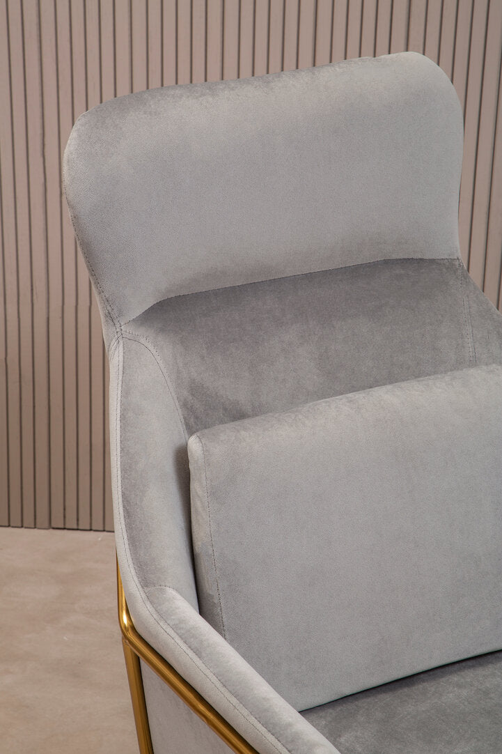 Richmond Grey Velvet Armchair