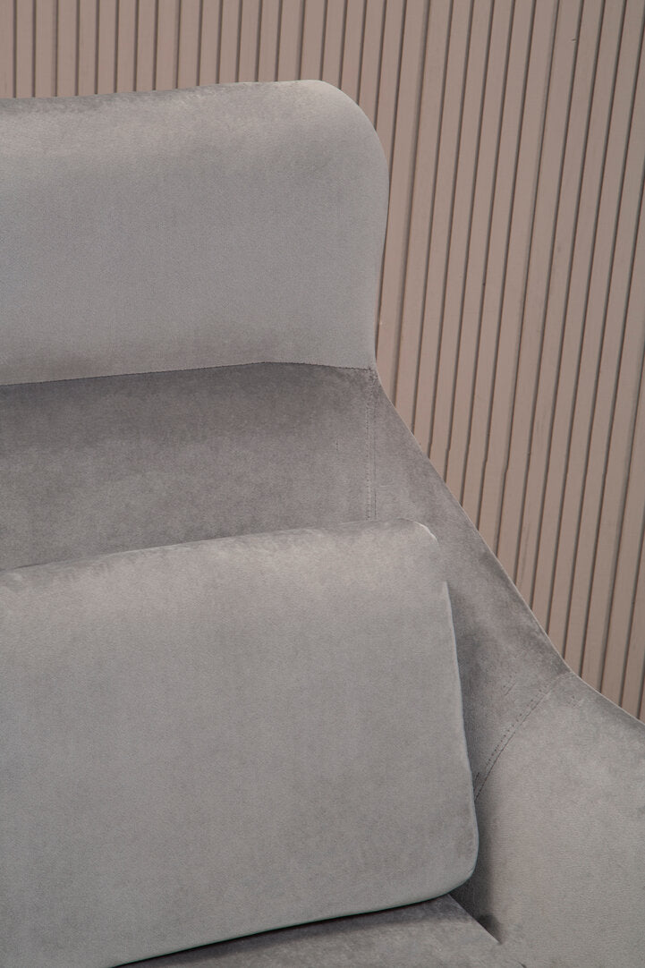 Richmond Grey Velvet Armchair