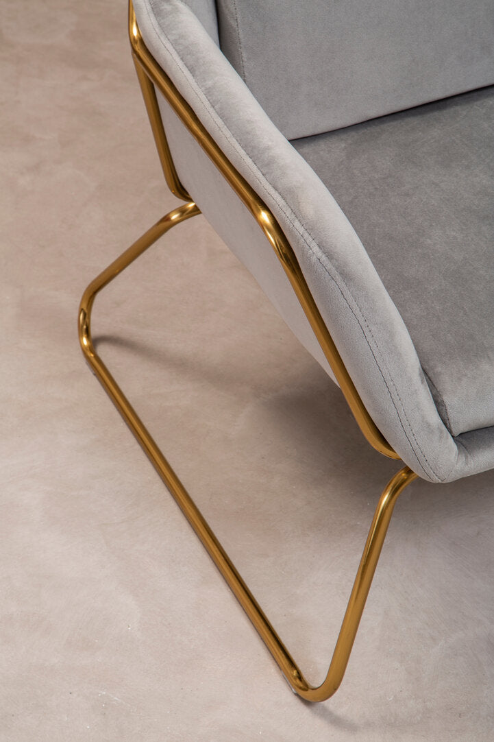 Richmond Grey Velvet Armchair