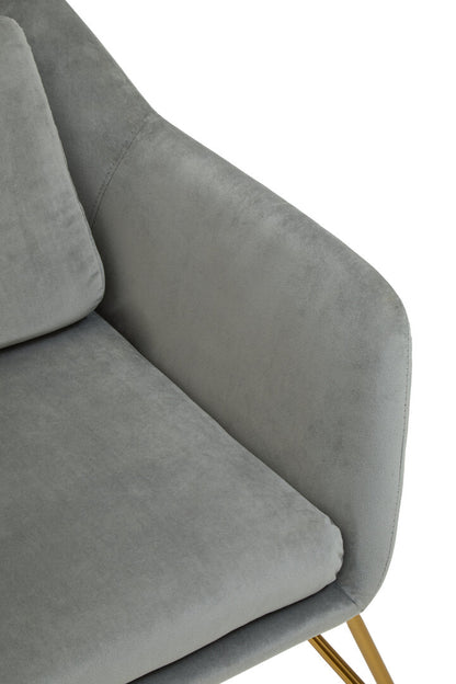 Richmond Grey Velvet Armchair