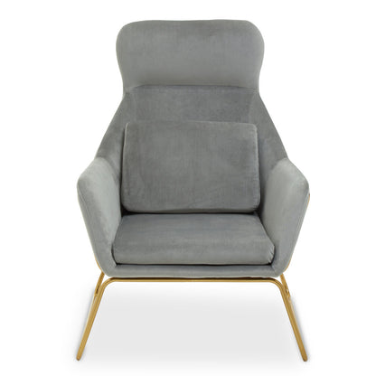 Richmond Grey Velvet Armchair