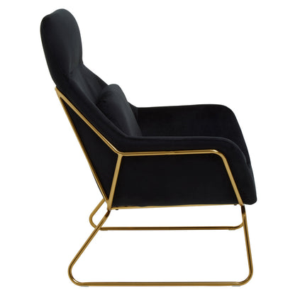 Richmond Velvet Armchair Black 
