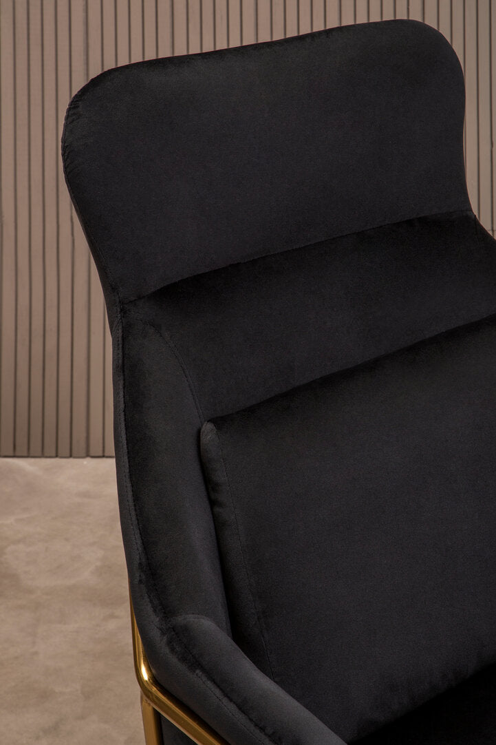 Richmond Black Velvet Armchair