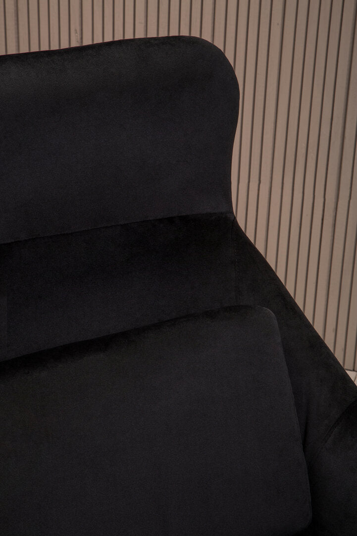 Richmond Black Velvet Armchair