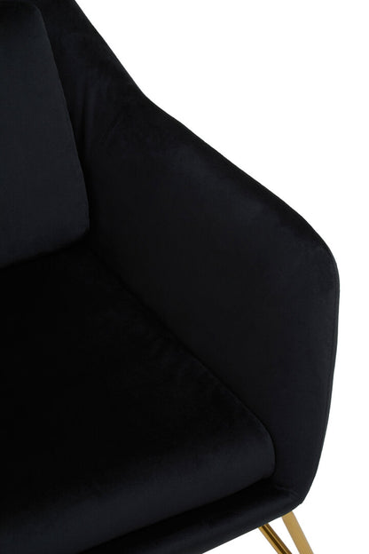 Richmond Black Velvet Armchair