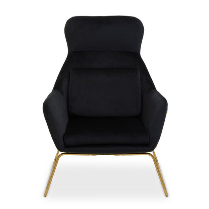 Richmond Black Velvet Armchair