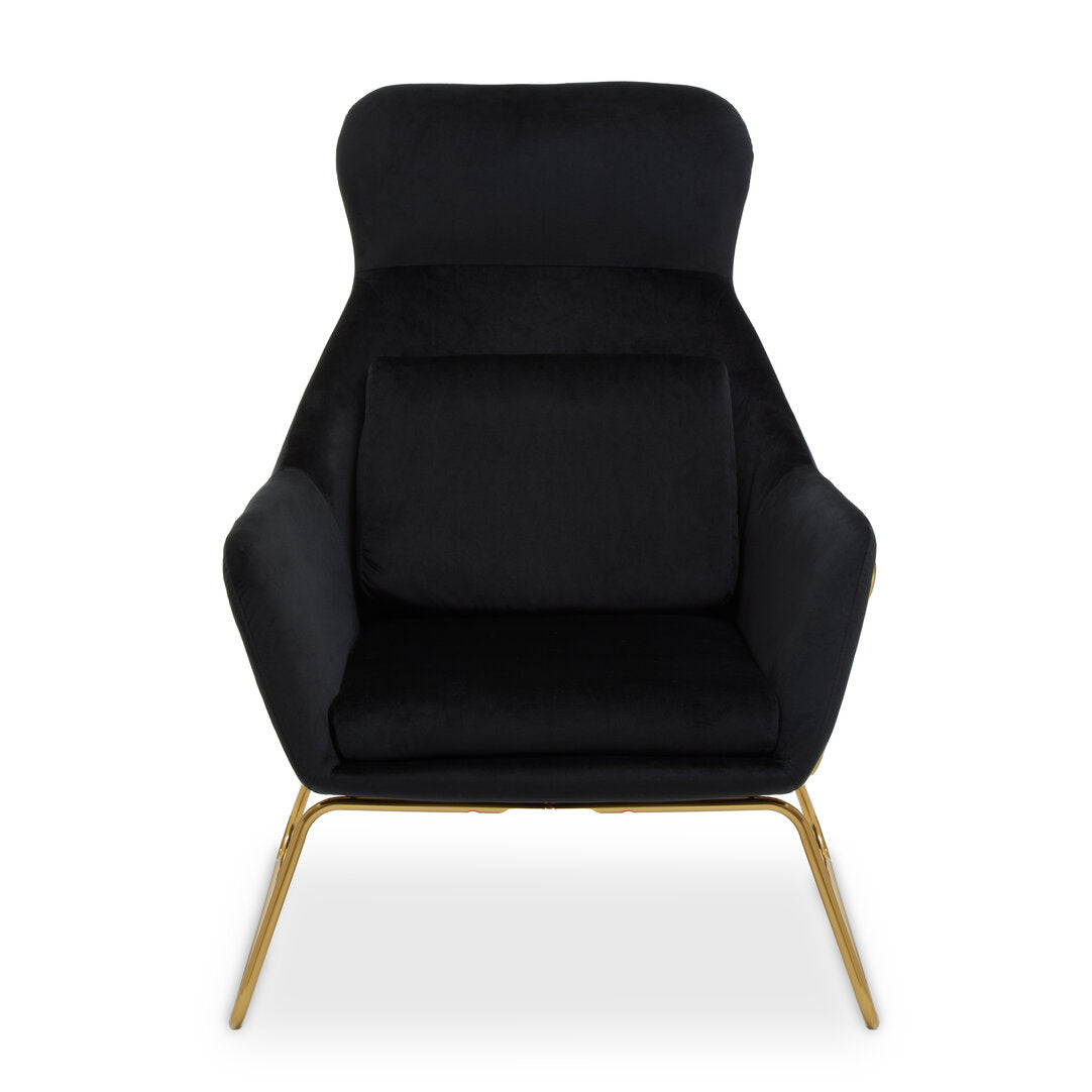 Richmond Velvet Armchair Black 