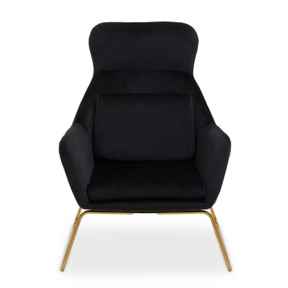Richmond Velvet Armchair Black 
