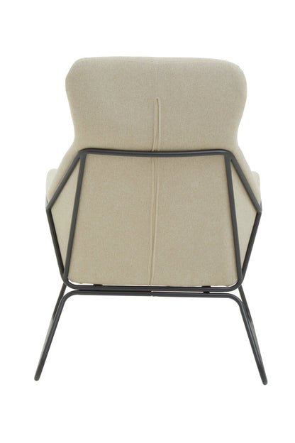 Richmond Natural Chair With Black Metal Frame