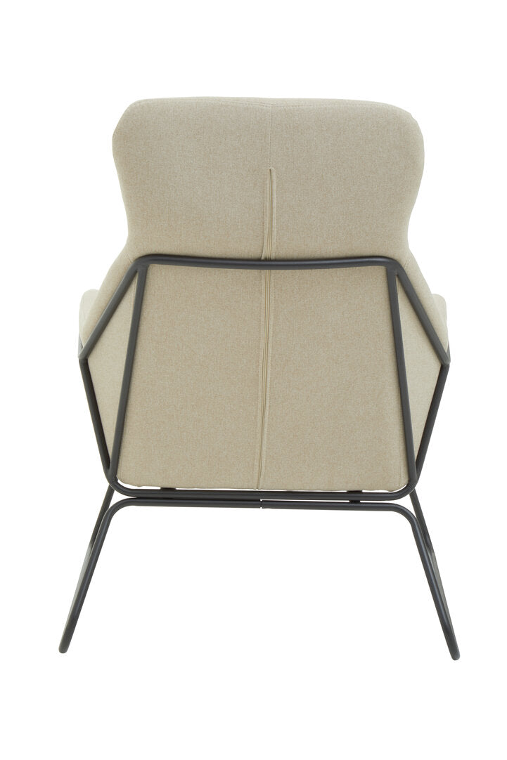 Richmond Natural Chair With Black Metal Frame