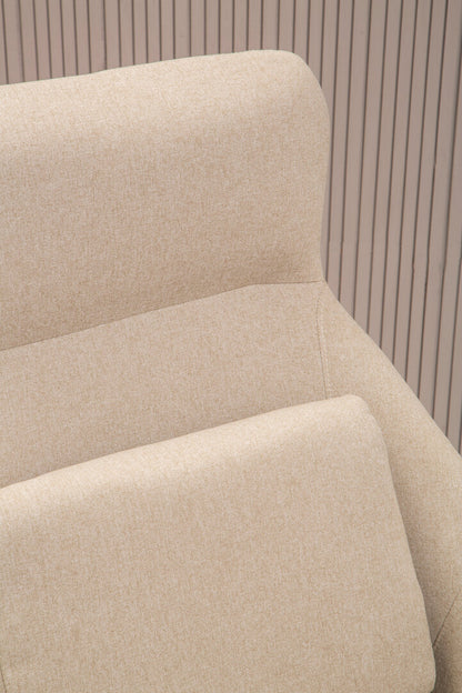 Richmond Natural Chair With Black Metal Frame