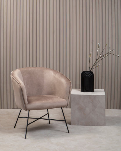 Richmond Mink Velvet Chair