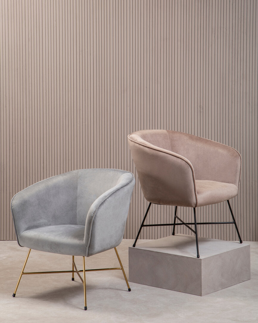 Richmond Grey Chair With Metal Frame