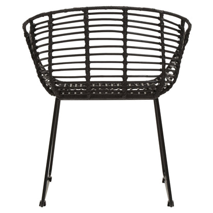 Hudson Black Natural Rattan Chair