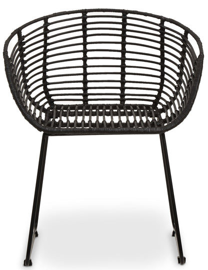 Hudson Black Natural Rattan Chair