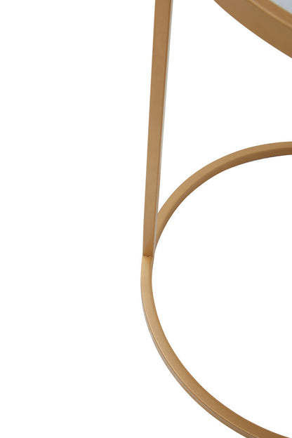 Soho White Marble and Gold Set Of Two Nesting Tables