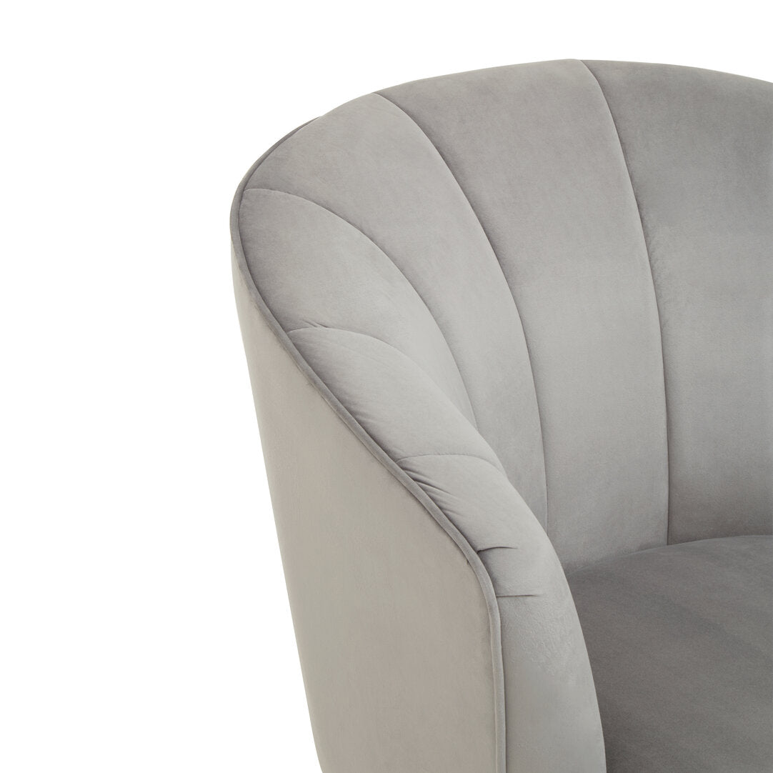 Durham Grey Velvet Chair
