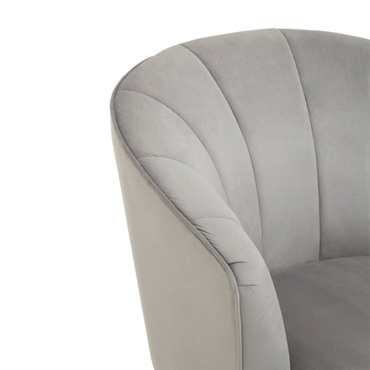 Durham Grey Velvet Chair