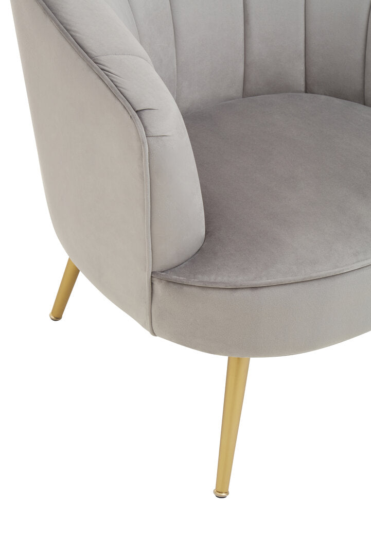 Durham Grey Velvet Chair