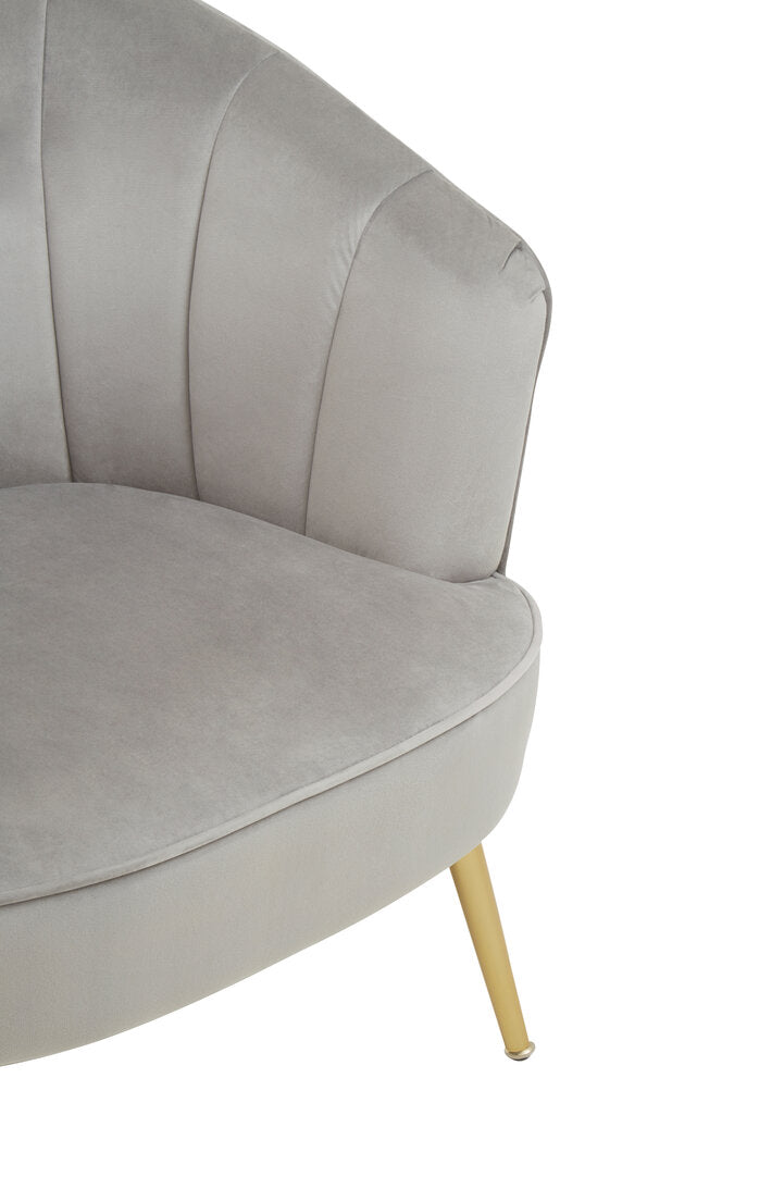 Durham Grey Velvet Chair