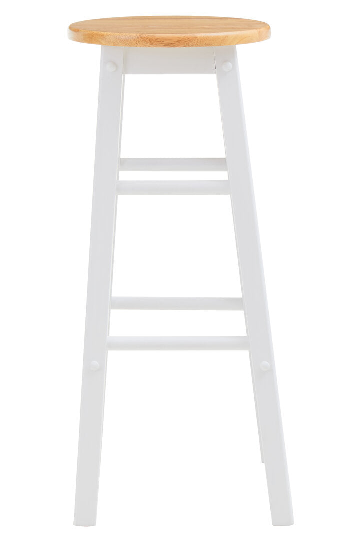 Chester White and Natural Wooden Kitchen or Bar Stool
