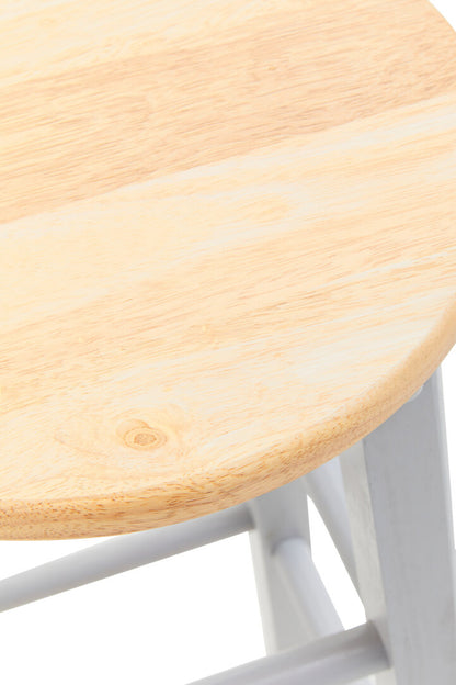 Chester Natural and Grey Wood Bar or Kitchen Stool