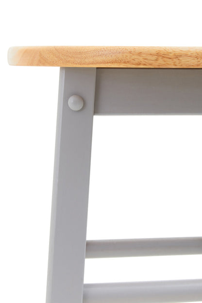 Chester Natural and Grey Wood Bar or Kitchen Stool