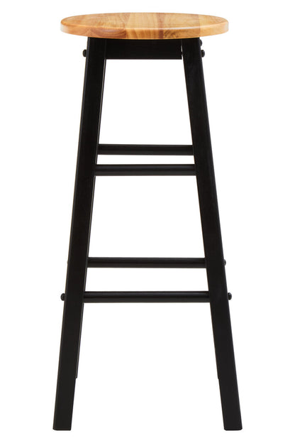 Chester Black and Natural Wood Kitchen or Bar Stool