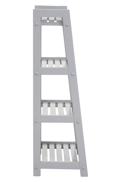 Chester Grey Wood Four Tier Shelf Unit