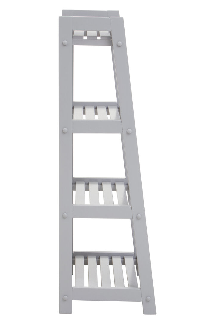 Chester Grey Wood Four Tier Shelf Unit