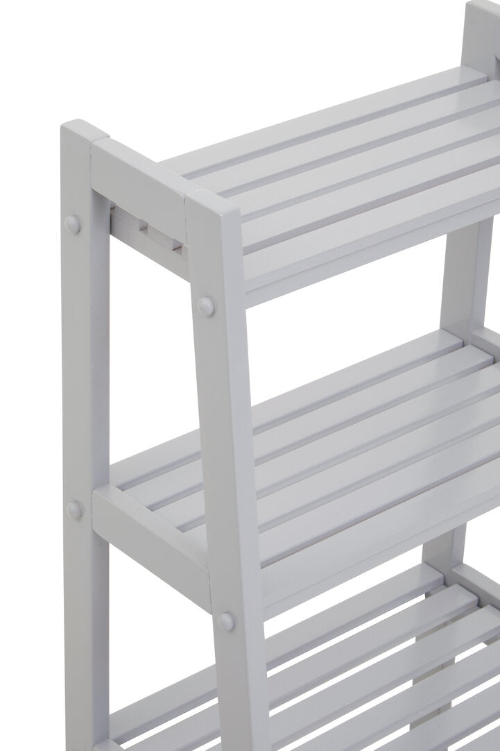 Chester Grey Wood Four Tier Shelf Unit