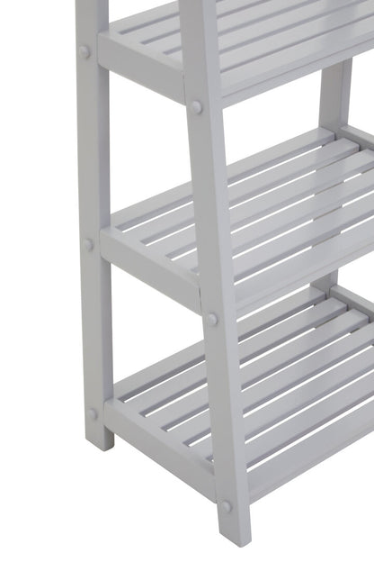 Chester Grey Wood Four Tier Shelf Unit
