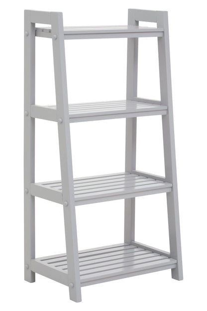 Chester Grey Wood Four Tier Shelf Unit