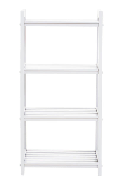 Chester White Wood Four Tier Shelf Unit