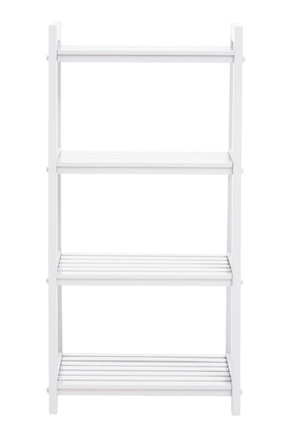 Chester Wood Four Tier Shelf Unit White 