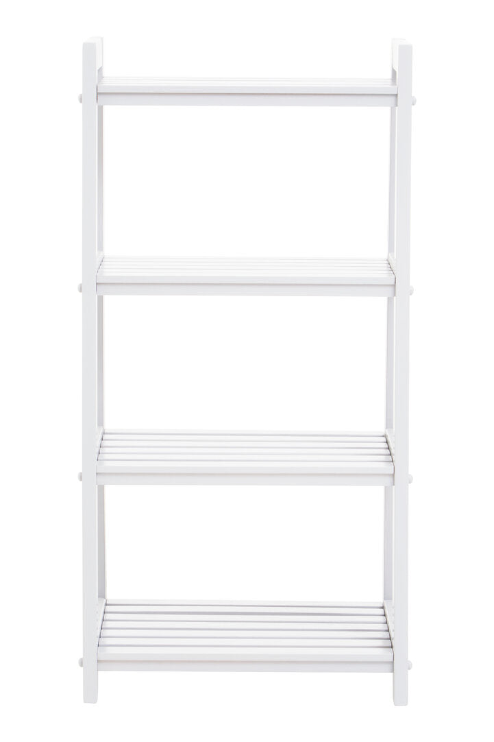 Chester Wood Four Tier Shelf Unit White 
