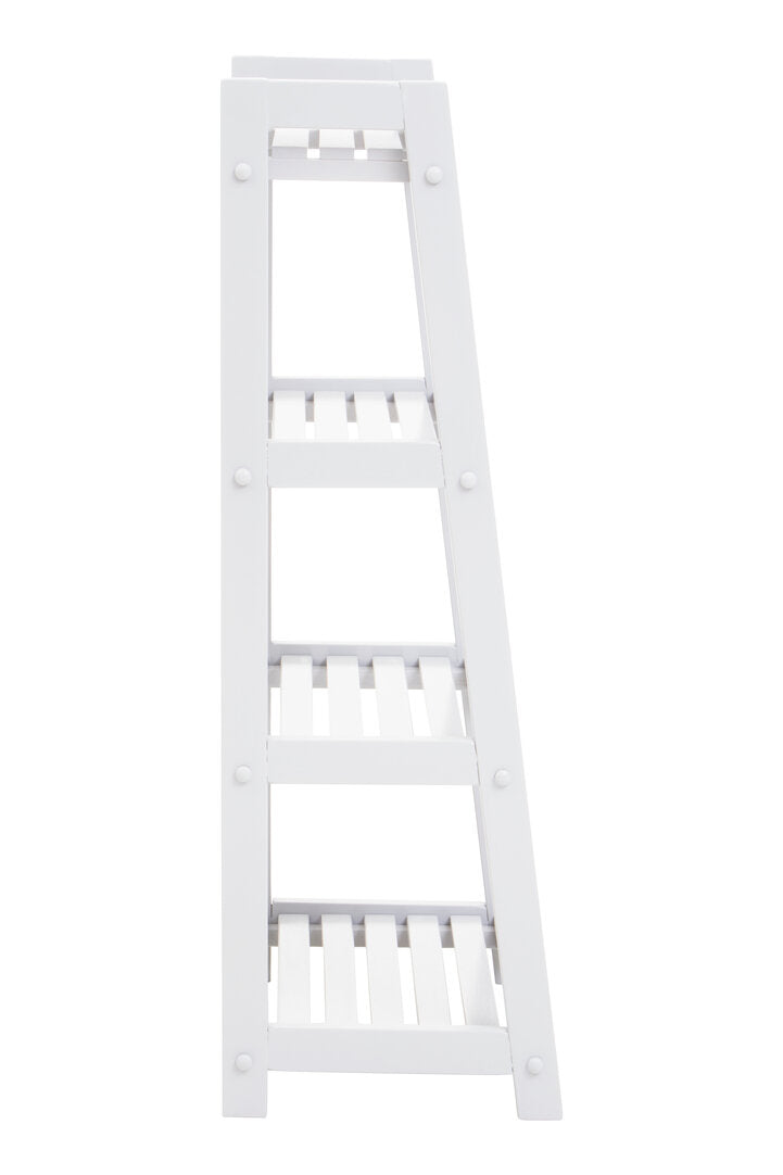Chester Wood Four Tier Shelf Unit White 