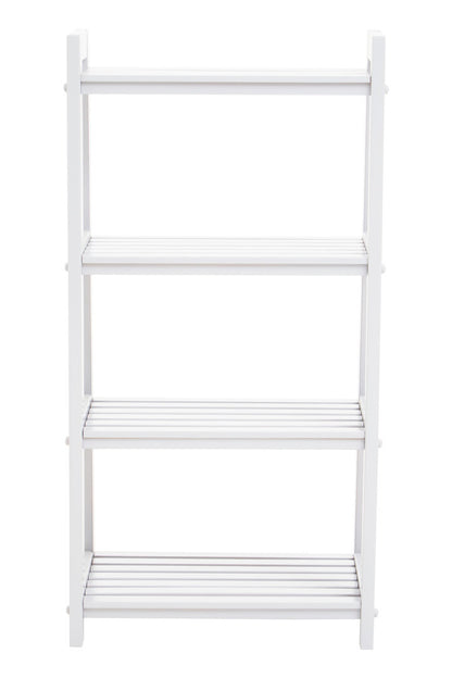 Chester White Wood Four Tier Shelf Unit