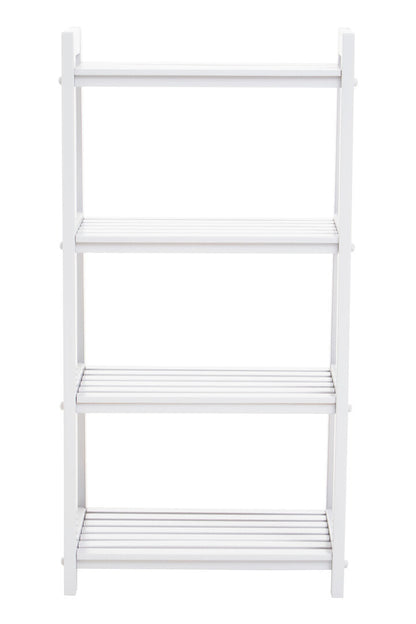 Chester Wood Four Tier Shelf Unit White 