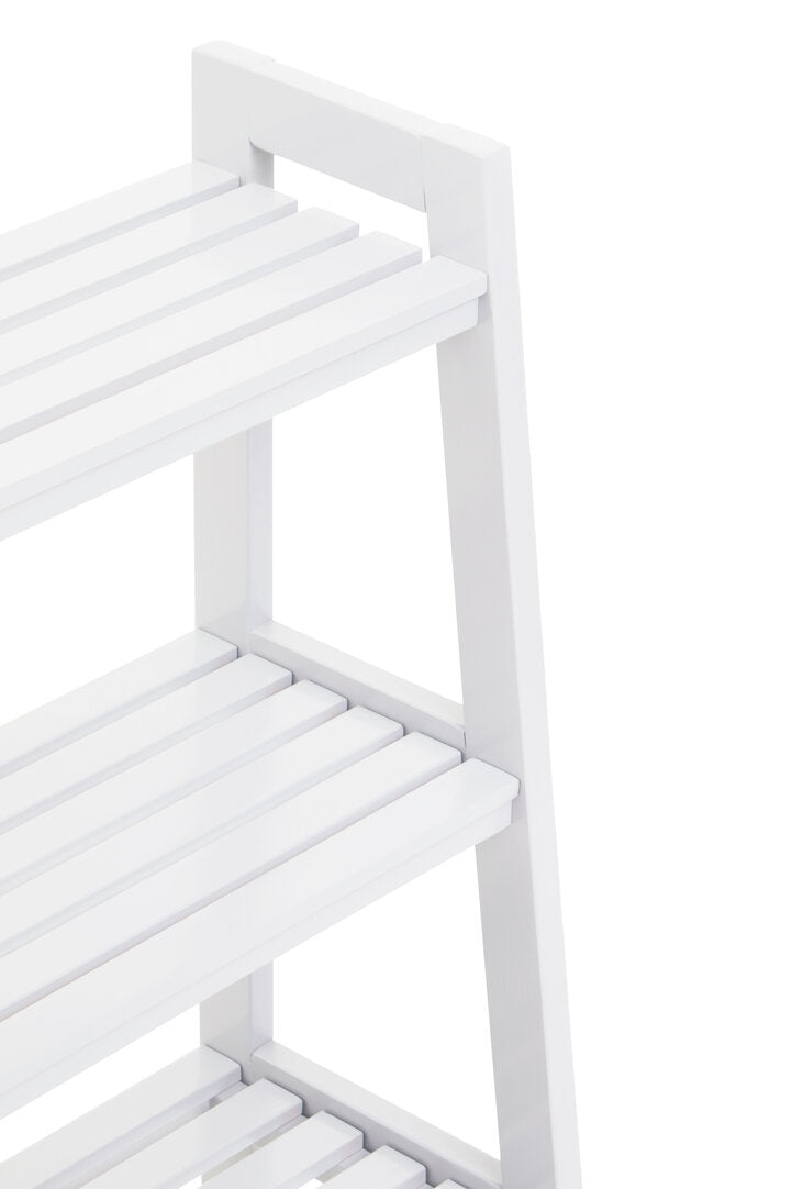 Chester White Wood Four Tier Shelf Unit