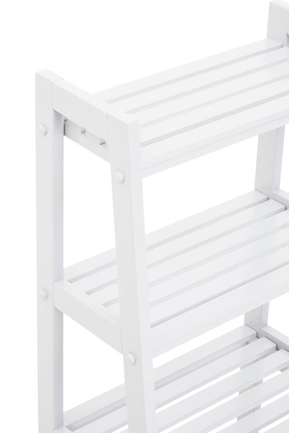 Chester White Wood Four Tier Shelf Unit