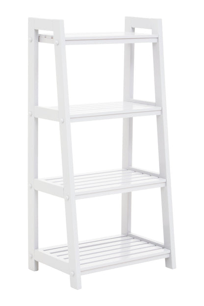 Chester White Wood Four Tier Shelf Unit