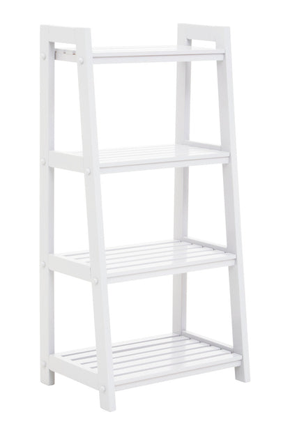 Chester Wood Four Tier Shelf Unit White 