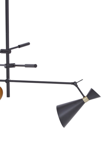 Bath 3 Shade Black And Gold Pendant