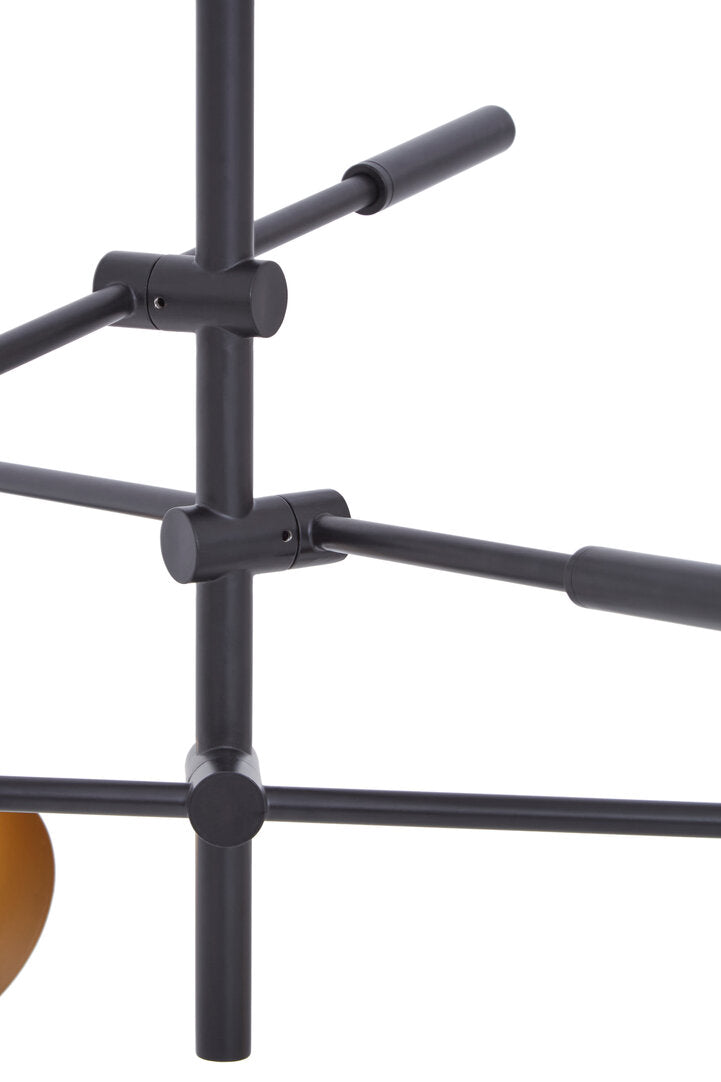 Bath 3 Shade Black And Gold Pendant