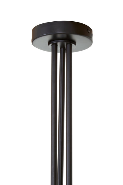 Bath 3 Shade Black And Gold Bent Arm Pendant