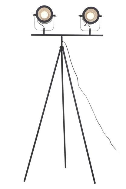 Richmond Two Spotlight Matte Black Tripod Floor Lamp