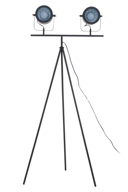 Richmond Two Spotlight Matte Black Tripod Floor Lamp